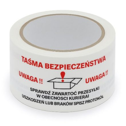 Taśma pakowa bezpieczeństwa z nadrukiem Sprawdź zawartość 48mm/60m