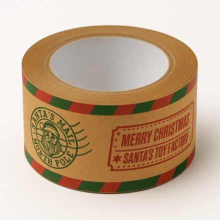 Taśma klejąca papierowa świąteczna Santa Claus 48mm/50m do prezentów
