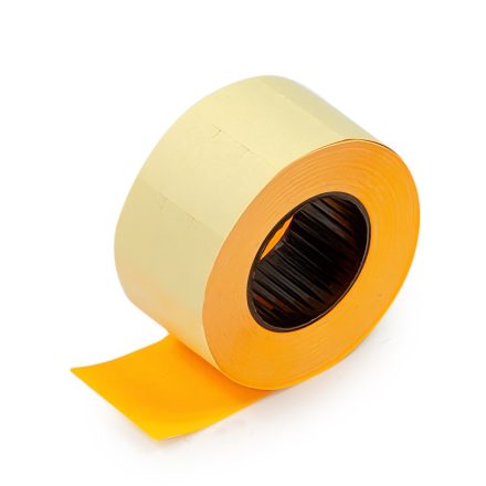 Metki etykiety do metkownic dwurzędowych 26x16 mm proste pomarańczowe