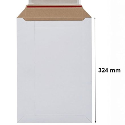 Koperta tekturowa C4 do wysyłki 229x324 mm biała z paskiem i zrywką