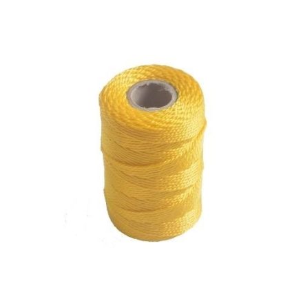 Sznurek murarski żółty 100 m linka budowlana polipropylenowa 1,6 mm