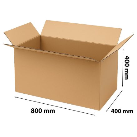 Karton klapowy paletowy 800x400x400 mm BC560 brązowe pudło 5-warstwowe