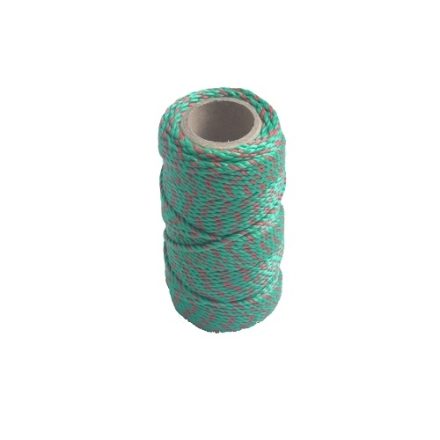 Sznurek murarski budowlany skręcany 30 m 1,6 mm zielono-czerwony