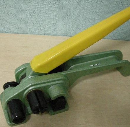 Napinacz P110Y bandownica do taśm PP i PES 9-19 mm żółto-zielony