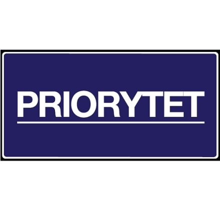 Naklejki PRIORYTET etykiety samoprzylepne na paczki 100x50 mm 100 szt.