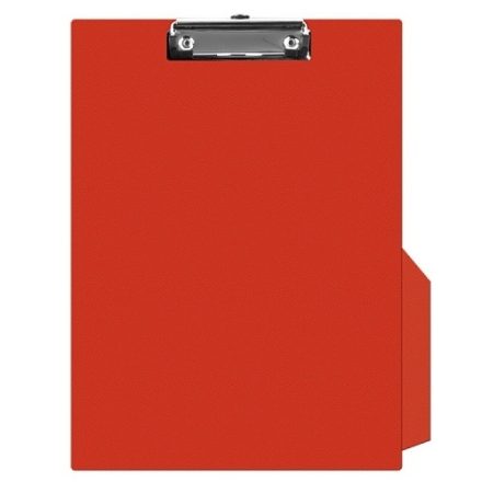 Clipboard PVC A4 czerwony z kieszonką, podkładka z klipsem