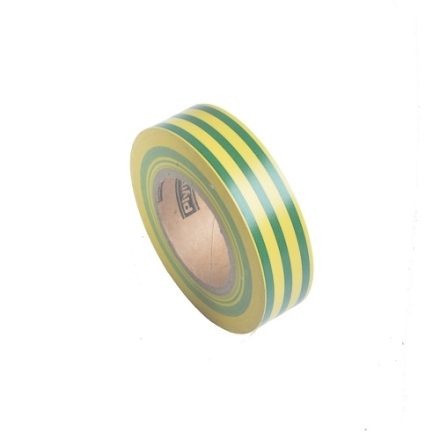 Taśma izolacyjna elektryczna żółto-zielona PCV do kabli 19mm x 20m