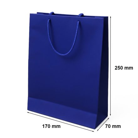 Torebka Premium torba prezentowa A5 170x70x250 mm granatowa matowa