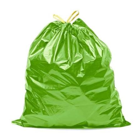 Zielone worki na śmieci do szkła z taśmą HDPE 60l 30um 10 szt.
