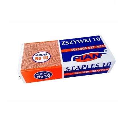 Zszywki biurowe metalowe ocynkowane do papieru 10/5, 10 x 1000 szt