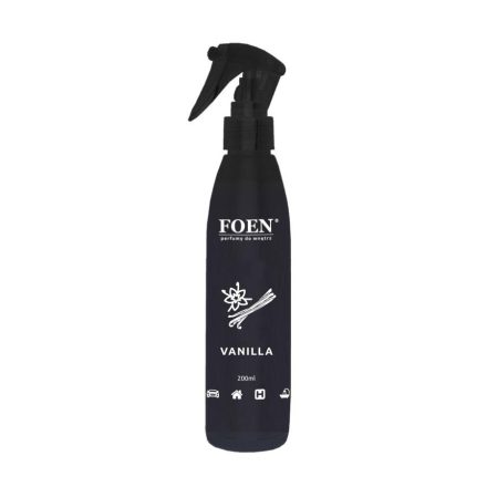 Perfumy Foen Vanilla 200 ml, aromat do paczek, aut i wnętrz, atomizer