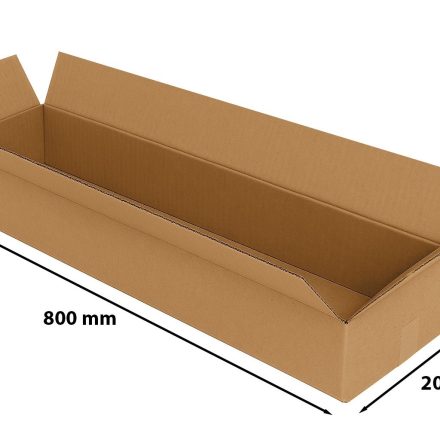 Karton klapowy - pudełko kartonowe 800x200x100 mm C500, 10 sztuk