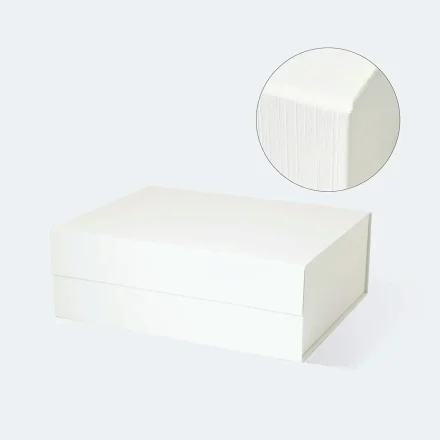 Pudełko magnetyczne A4 deep off white Fine Linen 330x255x115 mm