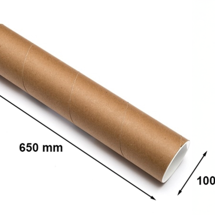 Tuba tekturowa kartonowa na plakaty A1 100 mm x 650 mm, grubość 2 mm