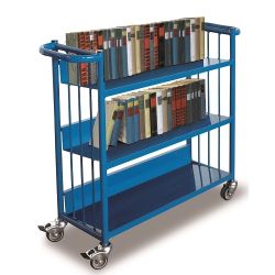 Wózek do książek biblioteczny półkowy 3 półki SW-300.000 150 kg