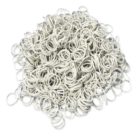 Gumki recepturki kauczukowe biurowe białe 30 mm x 1,5 x 1,5 mm - 1 kg