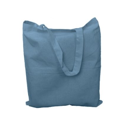 Torba bawełniana na zakupy 38x42 cm niebieska uchwyt 35 cm 140 g/m2
