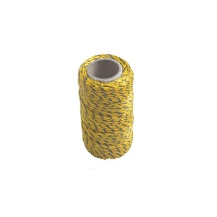Sznurek murarski żółto-czarny 30 m 1,6 mm linka polipropylenowa