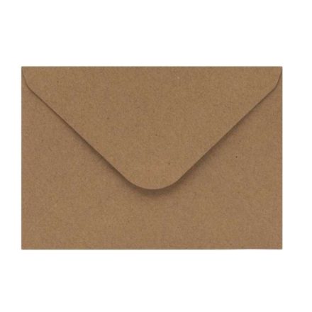 Ozdobne koperty papierowe C6 kraftowe brązowe, 120 gsm, 50 sztuk