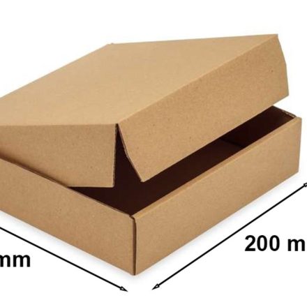 Brązowy karton wykrojnikowy 200x200x50 mm FEFCO 426 pudełko fasonowe