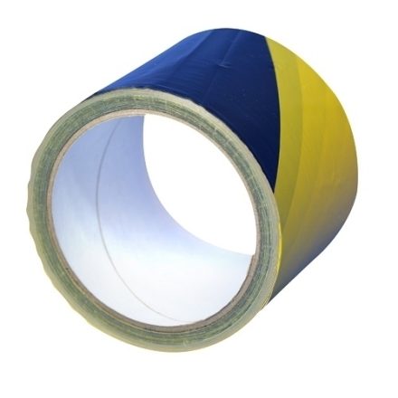 Taśma ostrzegawcza barierowa żółto-czarna 100mm/100m nieklejąca