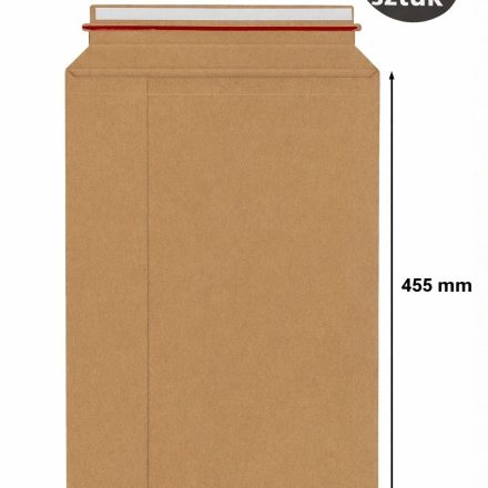 Koperta kartonowa A3 321x455mm brązowa twarda z paskiem 50 sztuk