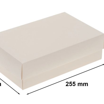Pudełko ozdobne tekturowe fasonowe białe L 255x160x75 mm