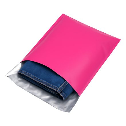 Woreczki foliowe metalizowane z paskiem 160x230 mm różowe 100 szt.