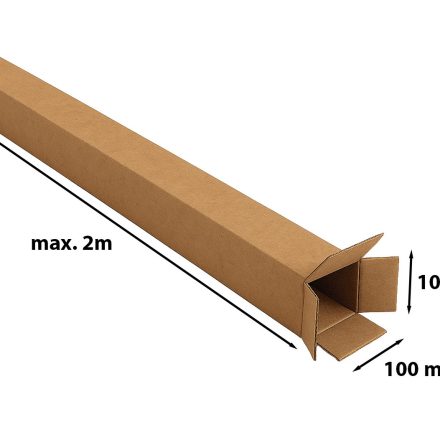 Karton teleskopowy 100x100 mm do 2 m, opakowanie na plakaty i rulony