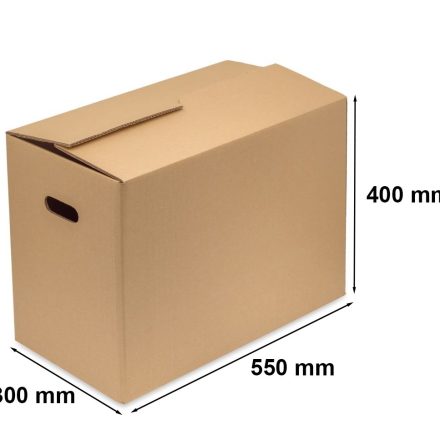 Karton do przeprowadzki wykrojnikowy 550x300x400 mm 5 warstw brązowy