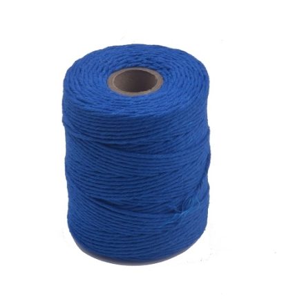 Sznurek bawełniany niebieski 2 mm 180 m motek do pakowania 250 g