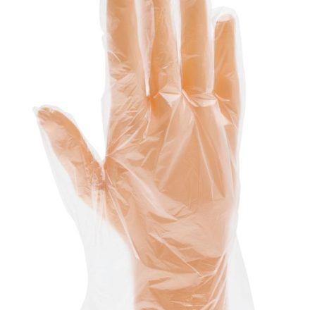 Rękawice foliowe HDPE jednorazowe ochronne transparentne L 100 szt.