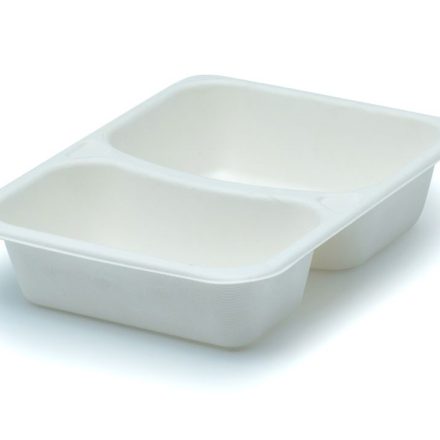 Pojemnik do zgrzewu na żywność 227x178x50 mm 2-komorowy 50 szt.