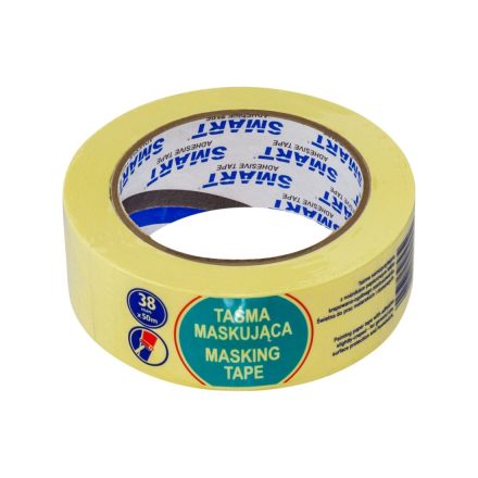 Taśma papierowa malarska SMART żółta maskująca remontowa 38 mm x 50 m