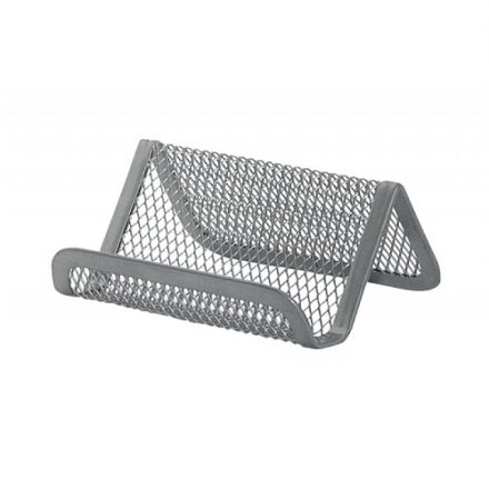 Stojak na wizytówki Q-Connect z metalowej siatki srebrny 95x75x45 mm