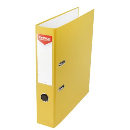 Segregator A4 biurowy z szyną na dokumenty, grzbiet 75 mm, żółty