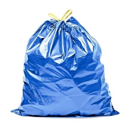 Worki na śmieci LDPE 120l niebieskie z taśmą ściągającą 10 szt.