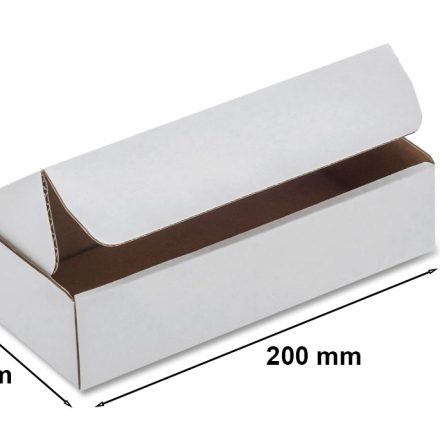 Karton wykrojnikowy pudełko fasonowe 200x100x50 mm FEFCO 426 biały