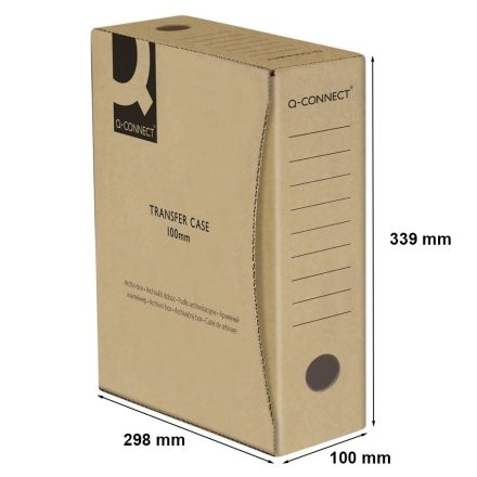 Pudło archiwizacyjne A4 bezkwasowe kartonowe brązowe 100x339x298 mm