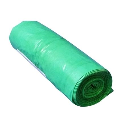 Worki na śmieci LDPE 60l zielone 50 sztuk, grubość 35um do domu