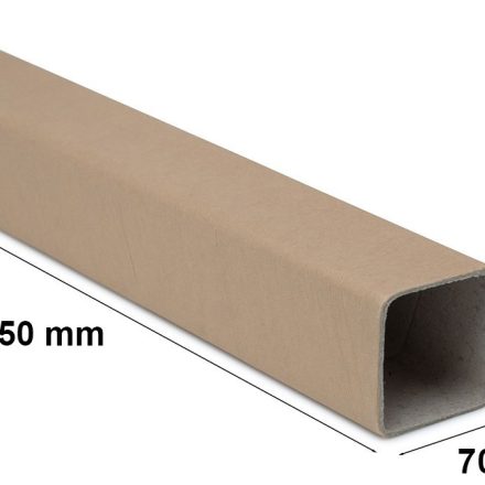 Tuba kwadratowa tekturowa 70 mm x 550 mm, ścianka 2,5 mm B2