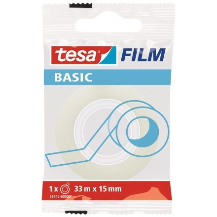 Taśma biurowa tesafilm BASIC przezroczysta samoprzylepna 33m x 15mm