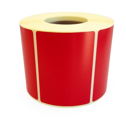 Etykiety termiczne samoprzylepne czerwone 60x40 mm, rolka 500 szt.