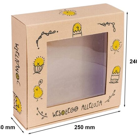 Karton z okienkiem ALLELUJA na Wielkanoc 250x240x80 mm