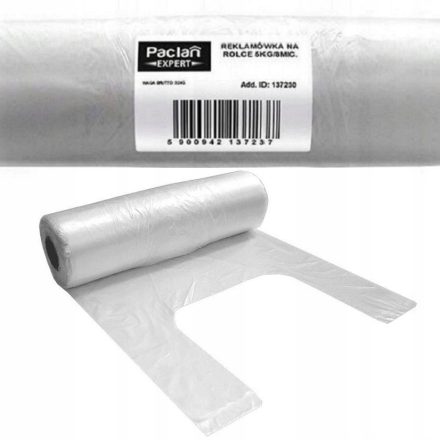 Reklamówki Paclan Expert HDPE foliowe zrywki 5 kg, 140 szt. na rolce