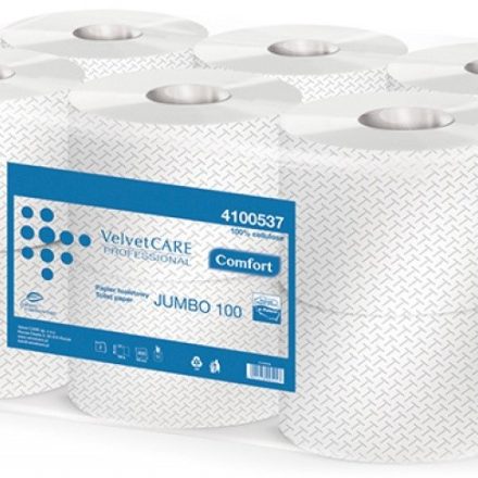 Papier toaletowy Velvet Jumbo biały 2-warstwowy 100 m 12 rolek