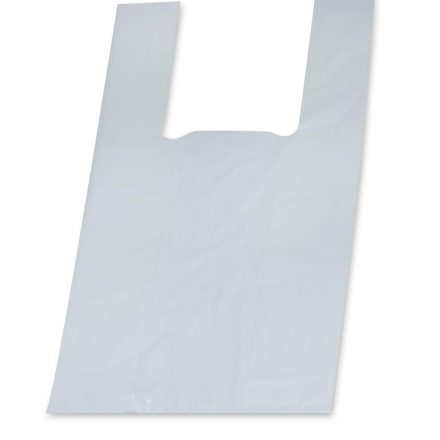 Reklamówka LDPE, biała torba foliowa zakupowa 30x55 cm, 50 szt.