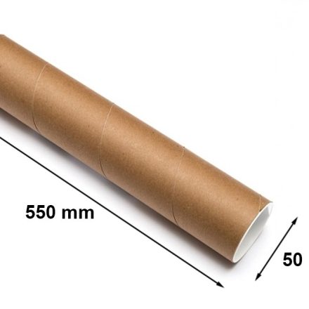 Tuba tekturowa kartonowa okrągła fi 50 mm gr 2 mm 550 mm B2