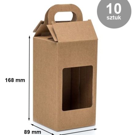 Pudełka kartonowe karbowane na 1 słoik 0,9 l 89x89x168 mm 10 szt.