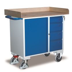 Wózek warsztatowy narzędziowy z szufladami i szafką SW-985.002 400 kg